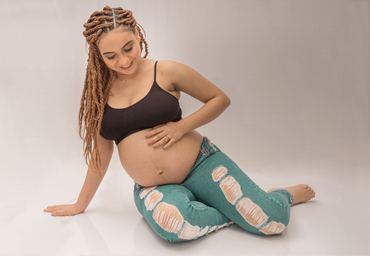 Fotografia de gestante em estúdio