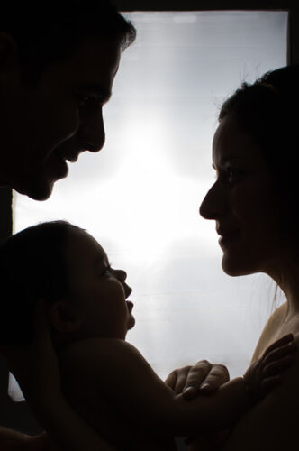 ensaio de familia contra luz